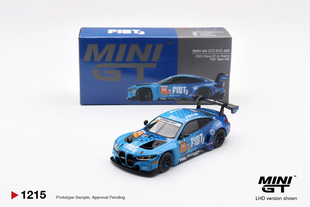 MINIGT 1:64 #1215 宝马M4 GT3 EVO#90 赛道版 蓝色 合金车模