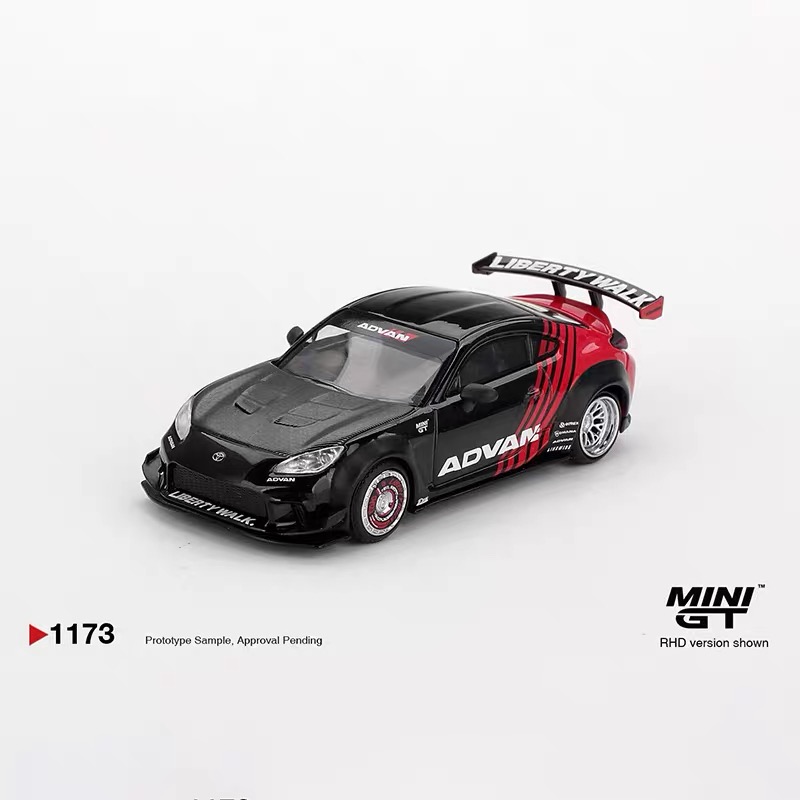 MINIGT 1:64 #1173 丰田Toyota GR86 LB Advan涂装 合金汽车模型