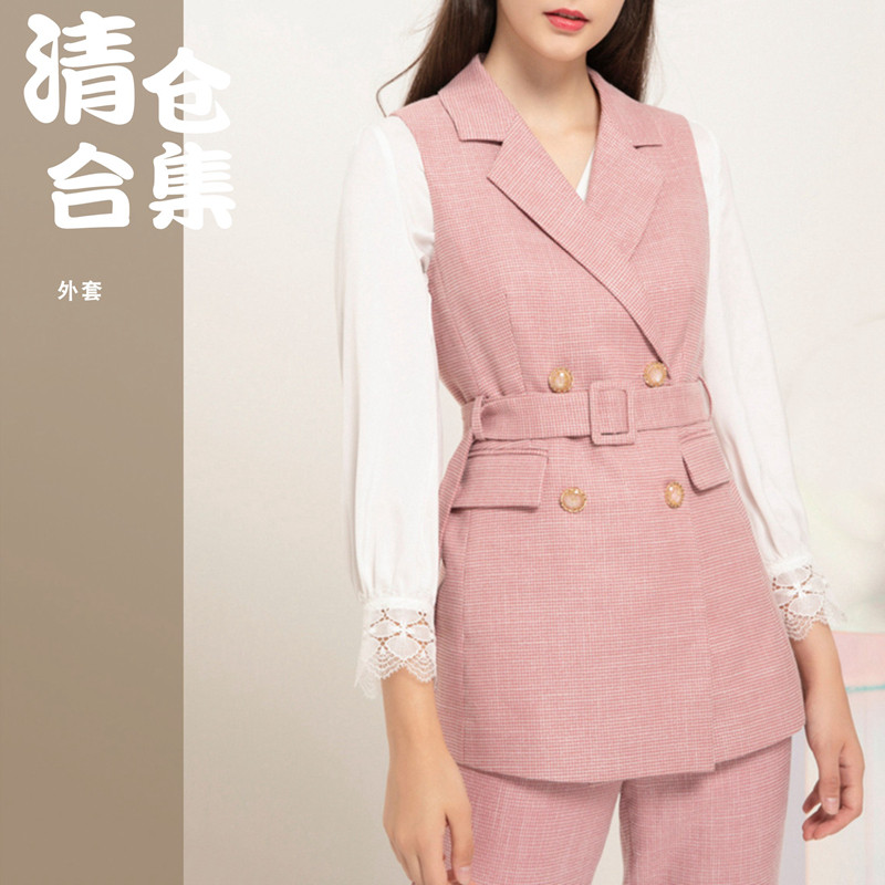velwin蔚雯特价清仓高级感气质外套女西装风衣毛呢大衣马甲短上衣