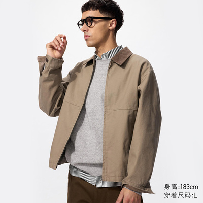 家男装女装休闲拉链短茄克外套巴恩风翻领夹克478230 480827