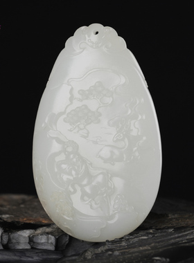 【良玉堂】129克籽料腰牌·我心无欲自逍遥·张良作品·特细129克