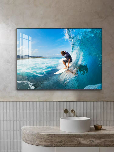 卫生间防水免钉海景壁画卧室床头美容院洗手间装饰画酒店马桶挂画