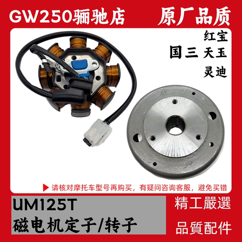 适用豪爵摩托红宝国三UZ UM125T天玉灵迪HJ125T-18磁电机线圈定子