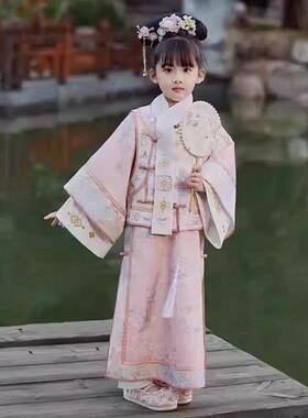 儿童汉服女童春秋2025新款高端宫廷风格格服套装小女孩拍照演出服
