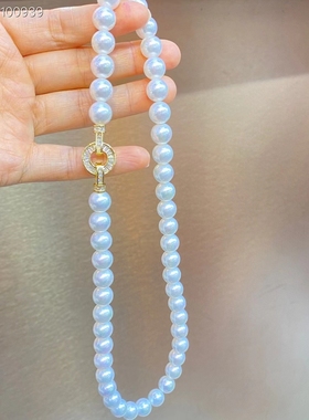 福利款 10mm深海母贝珍珠项链！精美扣子!长48cm贝珠送妈妈送女友