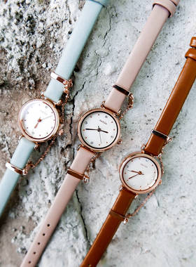 NAFISA时尚生活系列超小表盘女生手表学生表皮带饰品女表装饰手表