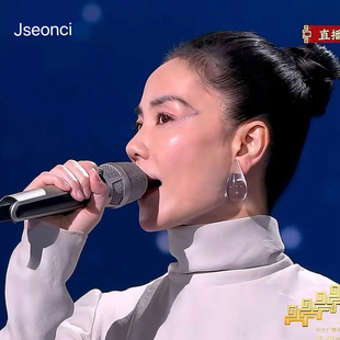 王菲2026春晚明星同款水滴耳坠耳环女透明球体耳饰现货耳钉