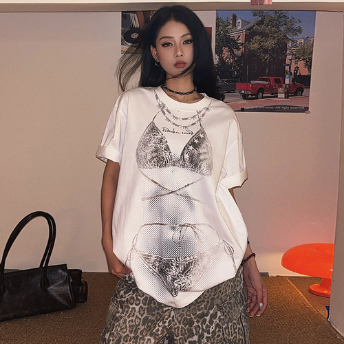 美式潮流个性印花短袖T恤