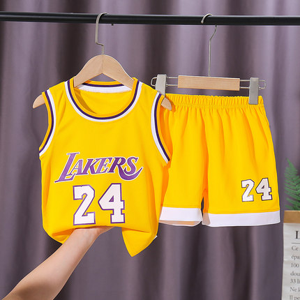 儿童球服套装男女童夏季速干运动服小中大童篮球服幼儿园无袖套装