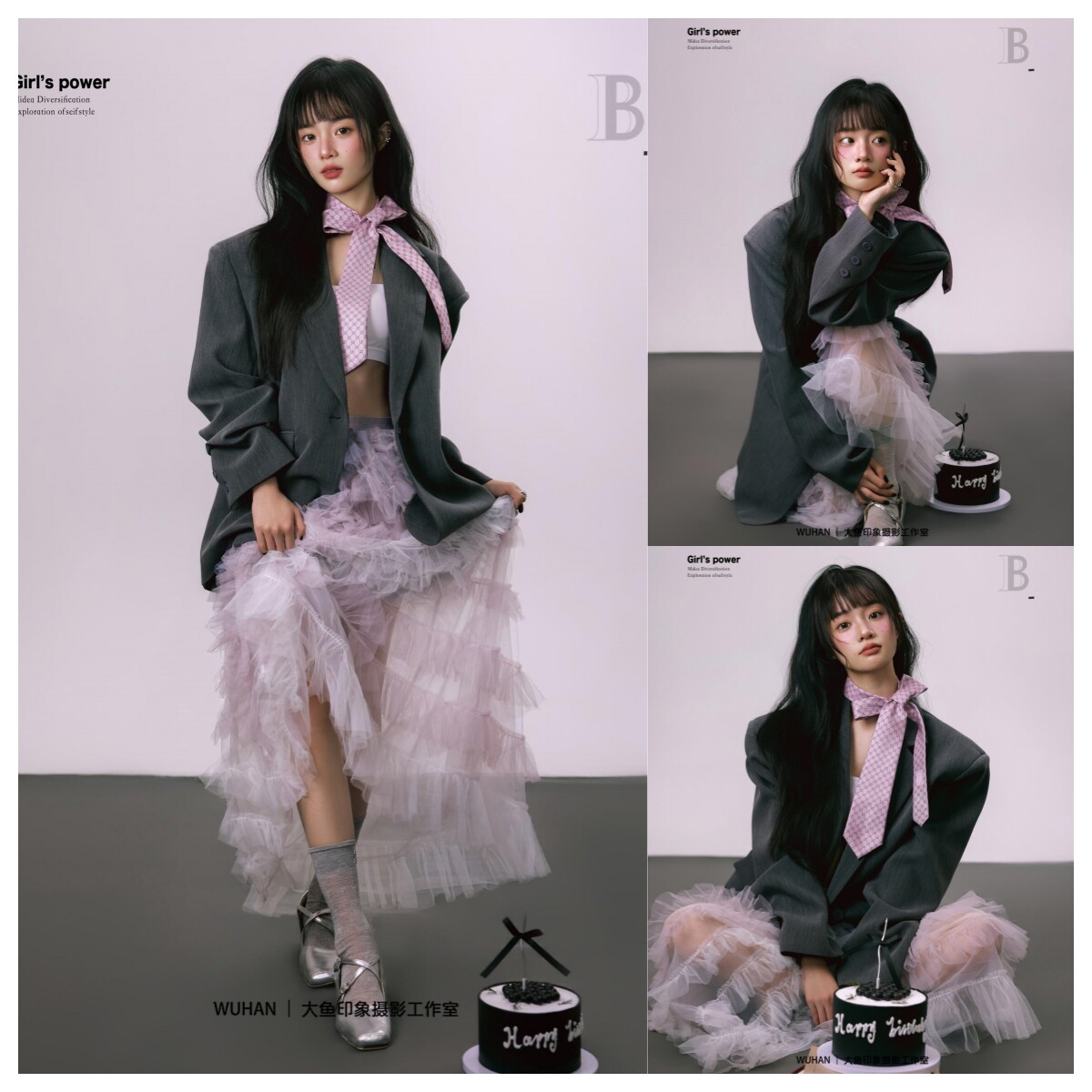 2026年新款摩登款12-16岁大童女孩时尚杂志走秀风格影楼拍摄服装