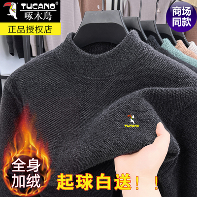 啄木鸟男士加绒加厚毛衣