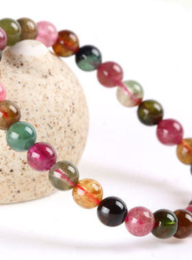 天然糖果色巴西碧玺弹力手链