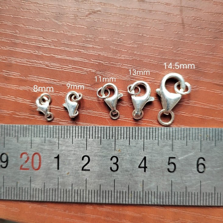 925纯银弹簧扣项链手链扣14k包金扣龙虾扣