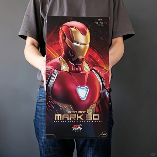 中动玩具14寸钢铁侠MK50发光版关节可动漫威复仇者联盟手办36厘米