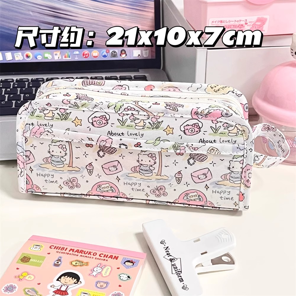 HelloKitty高颜值痛包笔袋ins风可爱大容量多功能手提文具收纳袋
