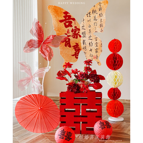 结婚装饰超大蝴蝶kt板
