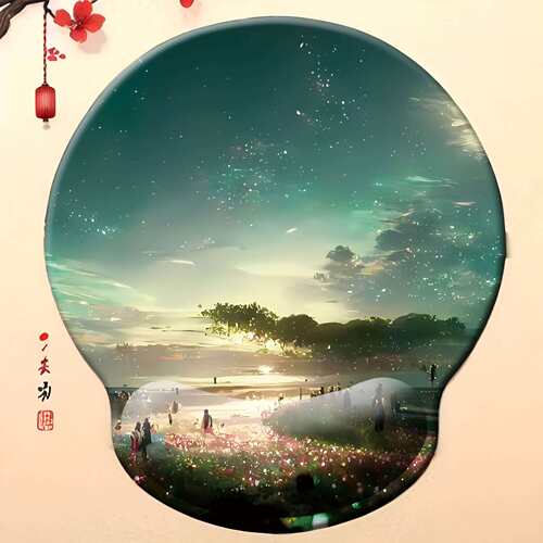 鼠标垫护腕绿色高颜值记忆棉手托