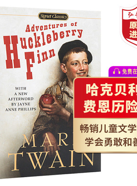 哈克贝利费恩历险记 英文原版 The Adventures of Huckleberry Finn 马克吐温 儿童文学名著 送音频 课外阅读 搭汤姆索亚历险记