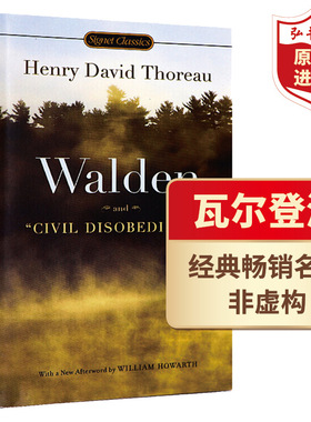 瓦尔登湖 论公民的不服从义务 英文原版 Walden and Civil Disobedience 亨利梭罗 经典文学名著 自然主义文学 政治随笔 回归纯粹