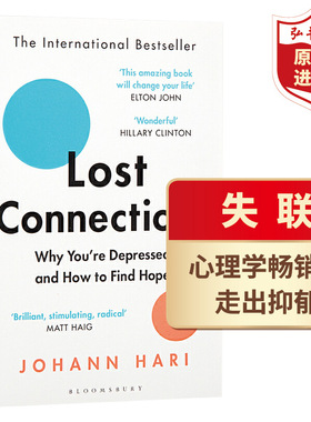 失联 认识沮丧重获自信 英文原版 Lost Connections 约翰哈里 TED演讲家 抑郁忧郁症心理学 搭思考快与慢 沟通的困境 人人都在说谎