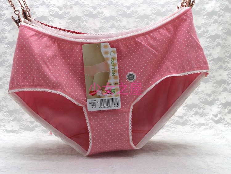 正品黛丝少女25008圆点低腰全棉少女内裤
