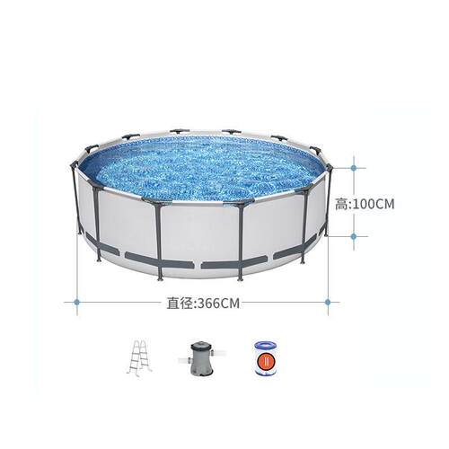 Besway 54618 加厚帆布养殖tBKM鱼池可折叠支架夹网水池水池游蓄