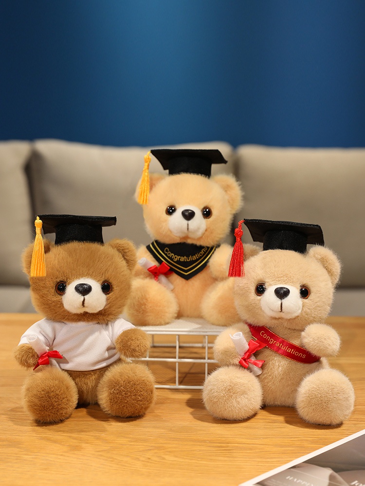 毕业小熊玩偶公仔毕业季大学生博士生小学生班级纪念品可定制名字