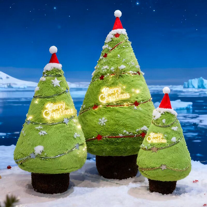 圣诞树装饰摆件跨境热卖圣诞节家居氛围布置沙发抱枕毛绒玩具