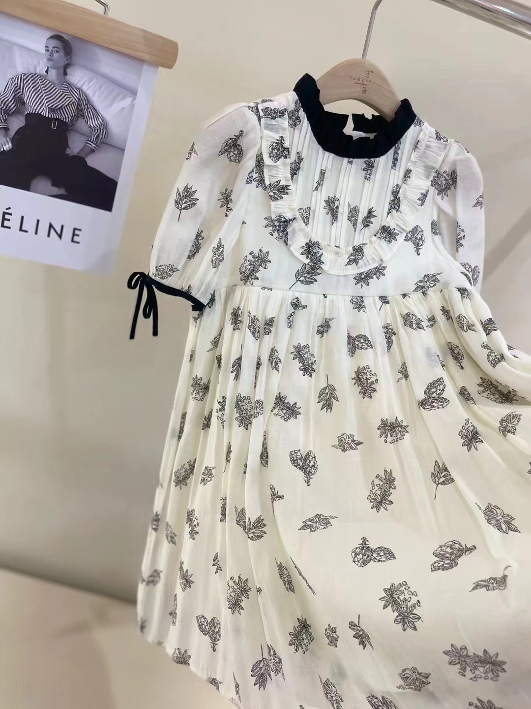 断码特价 欧恰恰夏季新款 女童韩版休闲中大童碎花短袖连衣裙