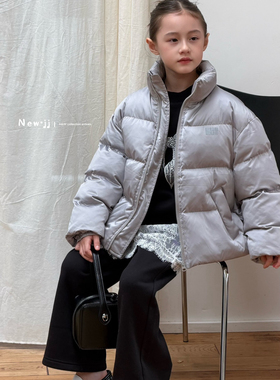 2025专柜正品 冬季新款中大童女童韩版休闲立领棉衣外套13110