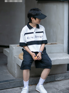 2026夏季新款专柜正品男童韩版休闲翻领短袖T恤polo衫101027