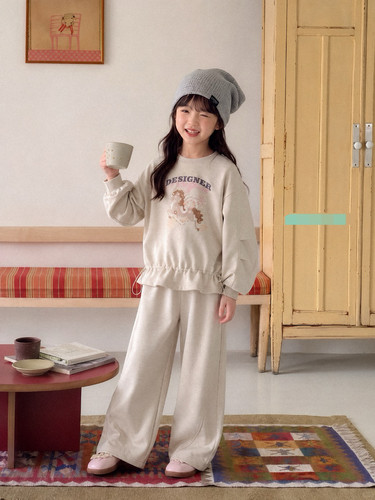 2026秋季新款专柜正品 女童韩版休闲中大童休闲套装104124