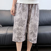 Spring and summer home pants, cotton and silk seven-inch mid-length pants, pajama pants for women, thin cotton and silk for home wear, artificial cotton loose thumbnail 3