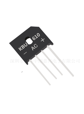厂家直销 KBU610 整流桥堆 6A 1000V 扁桥 DIP-4