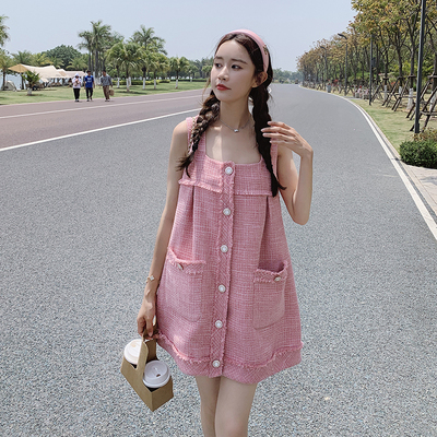 小香风背心韩系纯色流苏