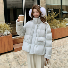 现货 90绒 25冬季针织拼接羽绒服2C208-X2579-P305-K388