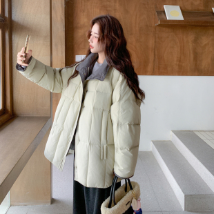 新款 撞色中长款 羽绒服2C208 现货 P325 25冬款 X2580 K438 90绒