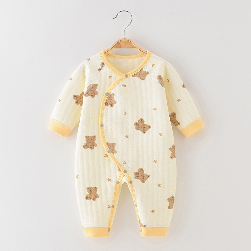 婴儿连体衣保暖春秋冬季款纯棉外穿宝宝内衣爬爬服睡衣新生儿衣服
