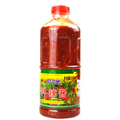 辣椒酱双庙辣酱蒜蓉辣椒酱1.18kg大瓶装巴盟特产拌饭酱下饭酱辣酱