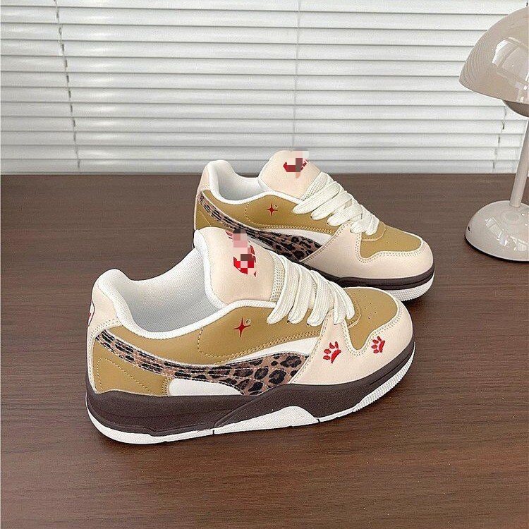 【万达撤柜】2026春季新款小众拼色板鞋ins潮女鞋厚底学生百搭运