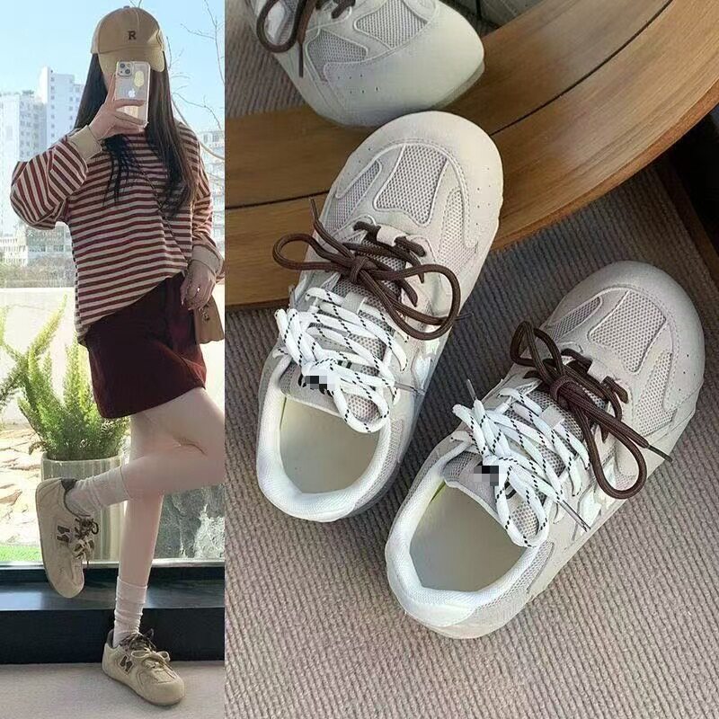 【万达撤柜】复古德训鞋女款2026新款爆款春夏厚底女鞋子百搭休闲