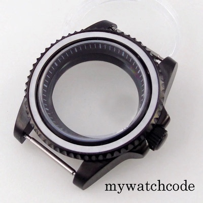 圆形纯黑防水 316L钢表壳NH34 NH35 NH38 NH70 NH72 机芯39mm