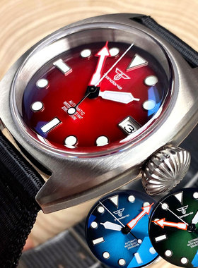 36mm流行潜水机械腕表男女士Miyota 8215机芯太阳纹蓝拱形蓝宝石