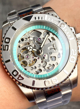 镂空机械男表 NH70 空心表盘120clicks 潜水不锈钢腕表陶瓷圈40mm