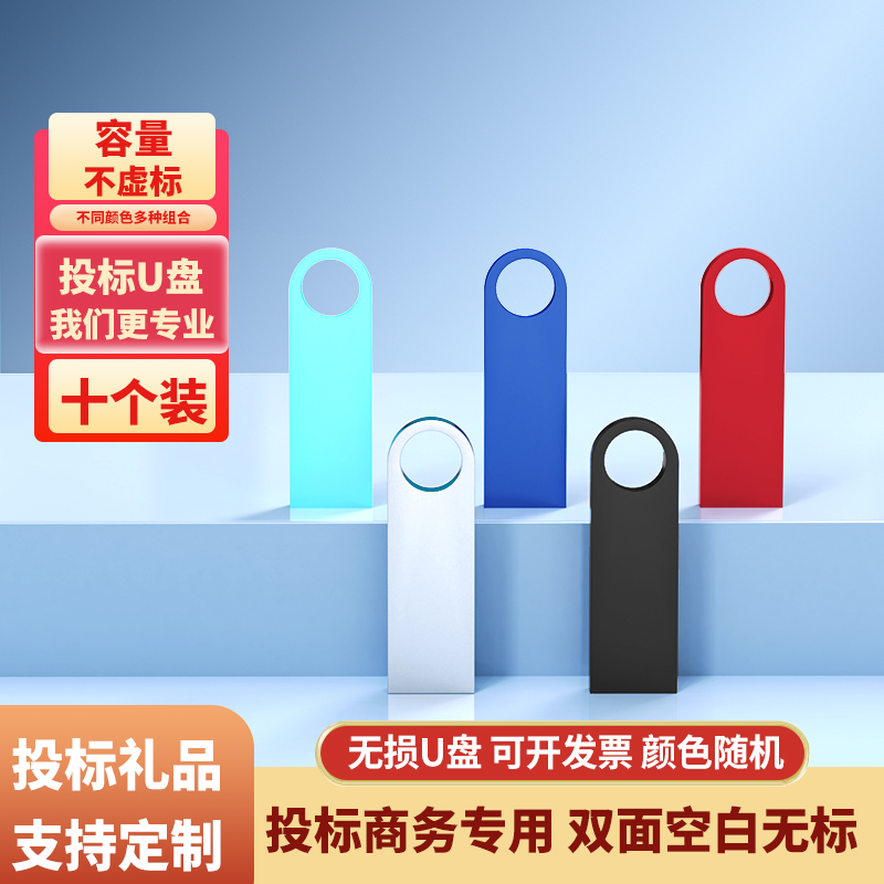 高品质招投标专用【10个盒装】小容量u盘8g512m1g2g4g优盘定制