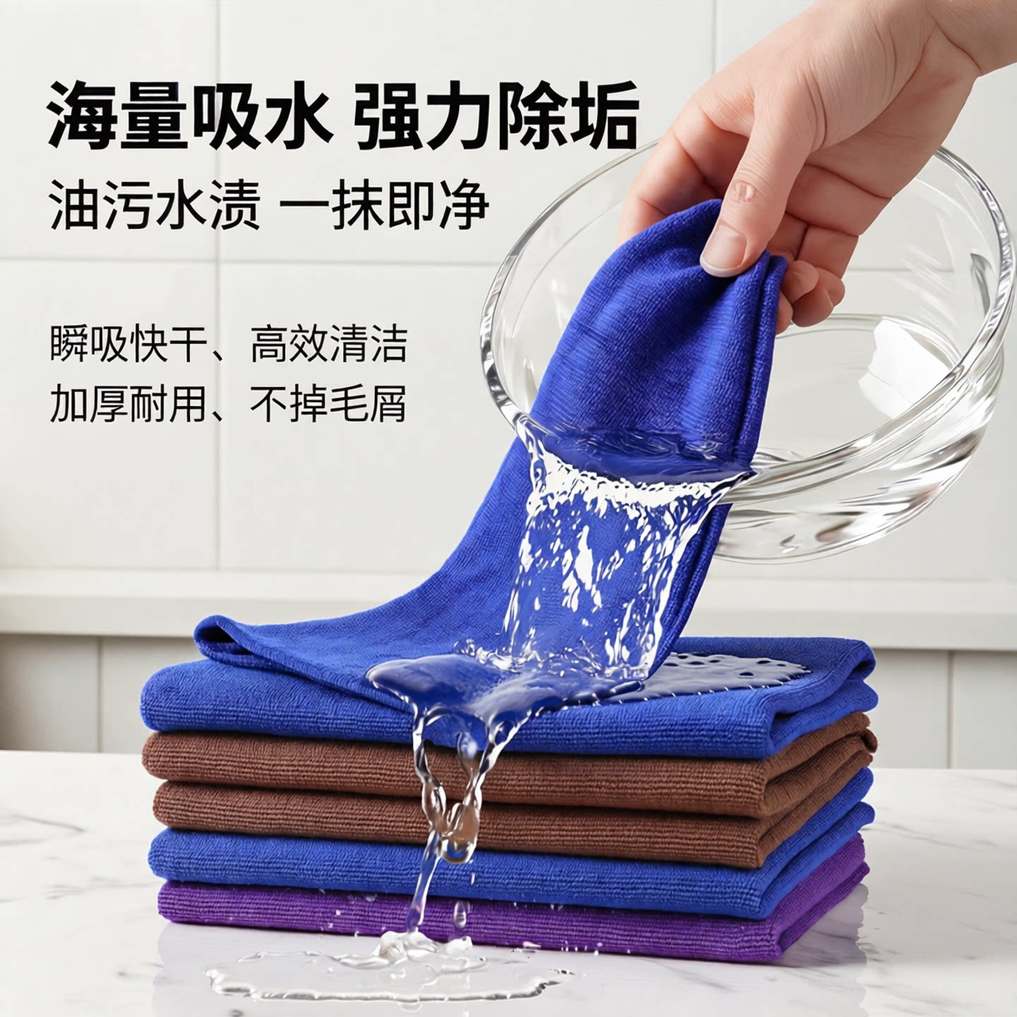 保洁专用大号毛巾吸水不掉毛加厚抹布擦桌子厨房家用洗碗布百洁布
