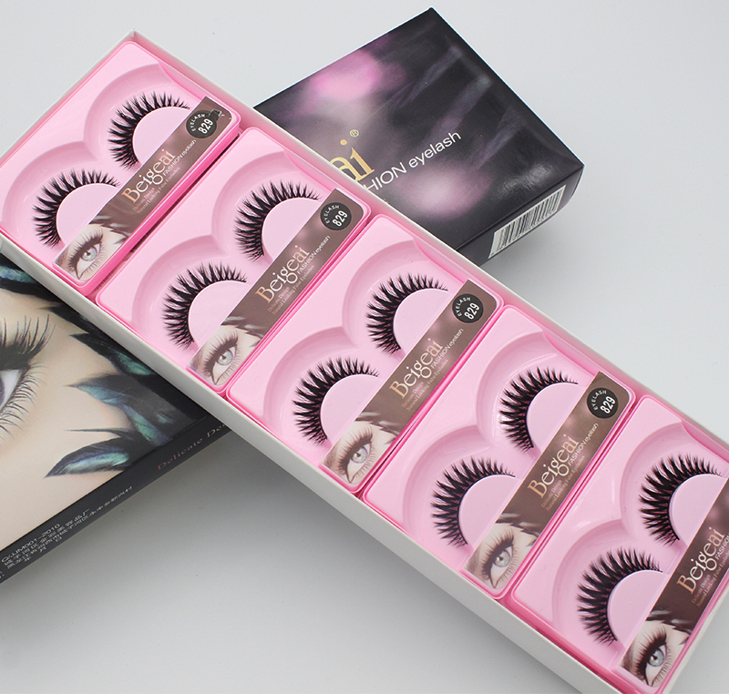 一盒10对假睫毛倍格艾写真手工