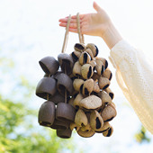 天然果壳手摇铃水铃桐风铃挂件手工编织瑜伽冥想音疗治愈风铃乐器