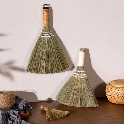 桌面清洁迷你小扫把草编扫帚家用