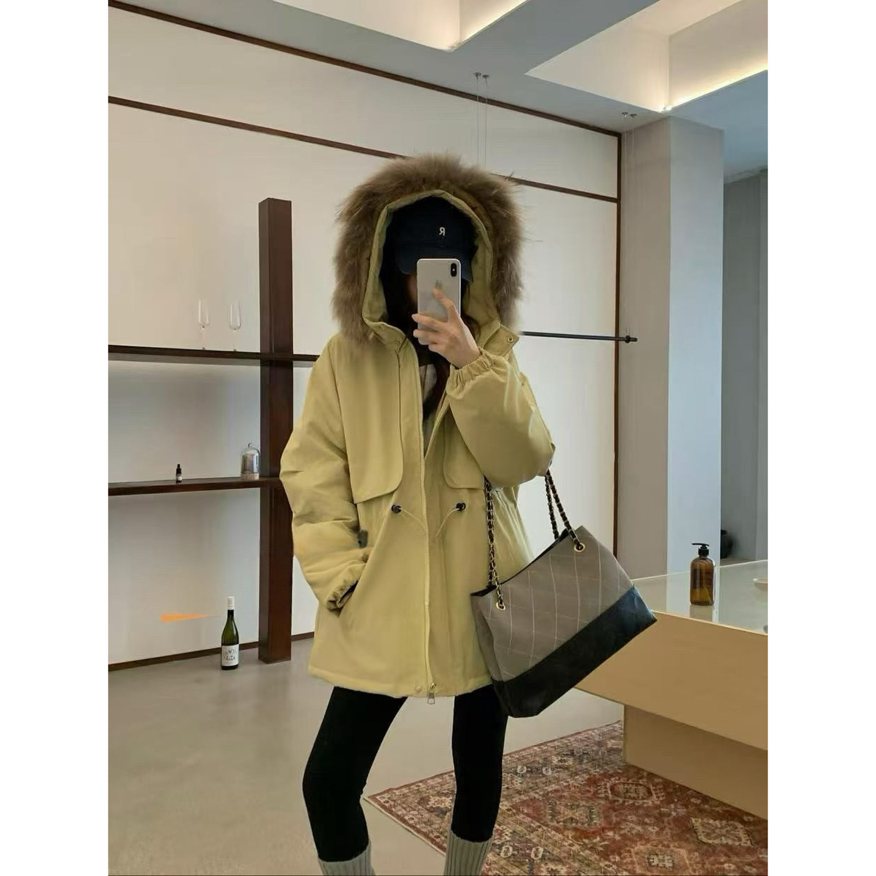 2025新款今年流行韩系百搭小个子短款夹克连帽加绒外套派克服女